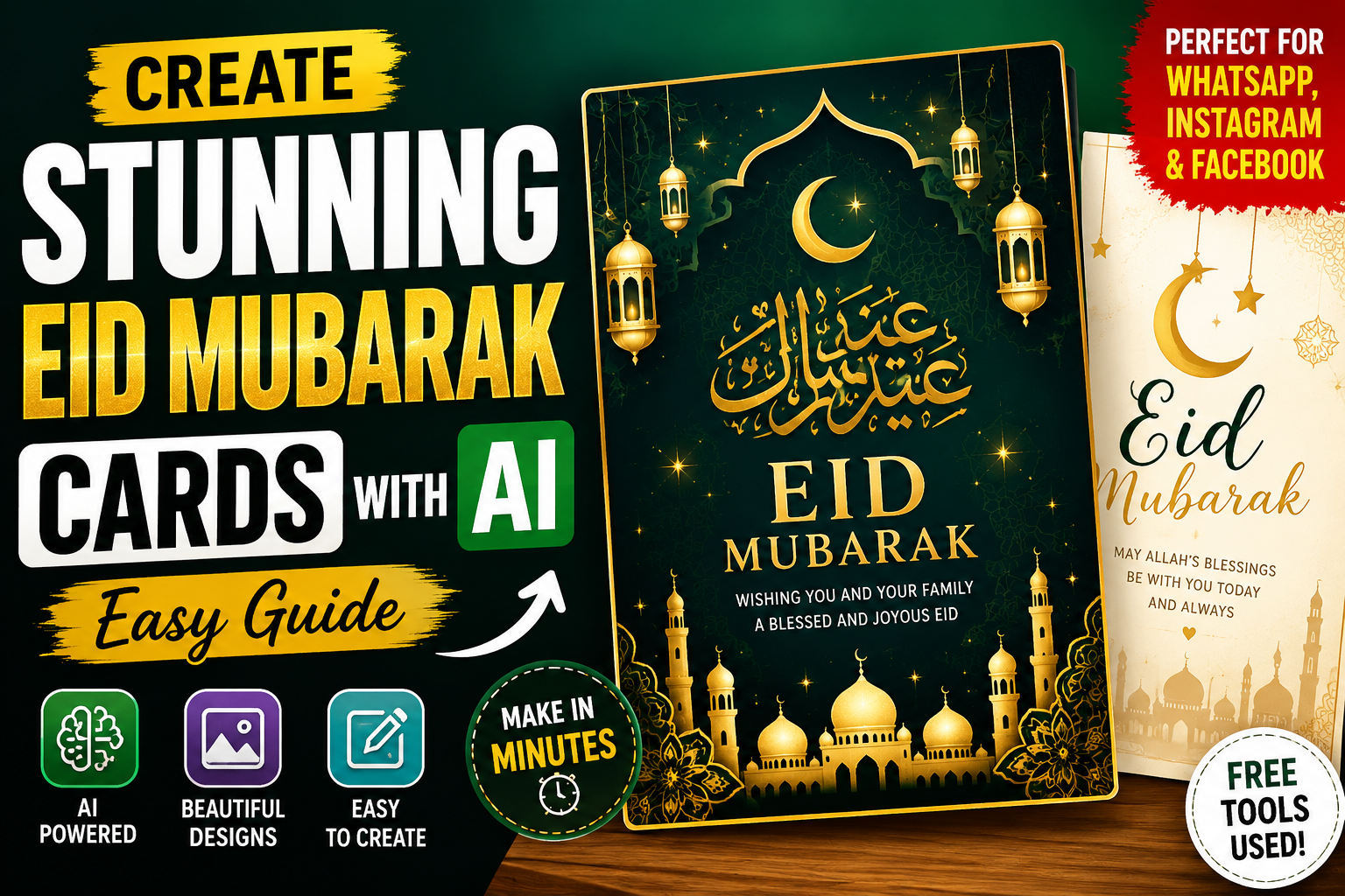 Create Stunning Eid Mubarak Cards with AI  Easy Guide