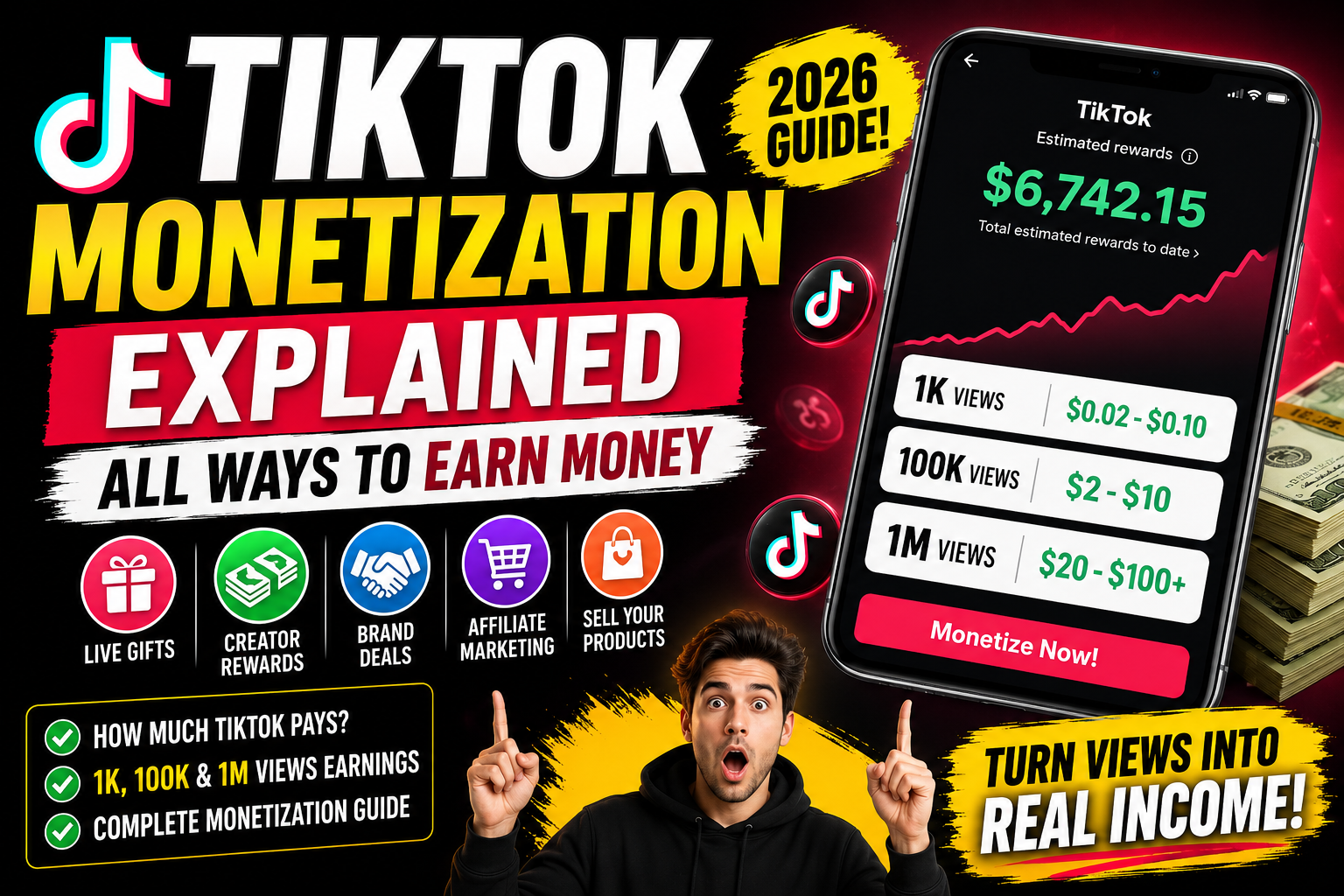 TikTok Monetization Explained  All Ways to Earn Money in 2026